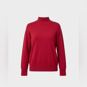 Ann Taylor Vibrant Red Turtleneck Sweater